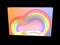 rainbow parametric modern bus stop concept 1