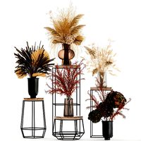 collection of bouquets of dried flowers 213