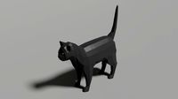 low-poly cat
