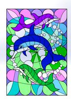 Stained glass window 3d