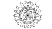 3d silver mandala