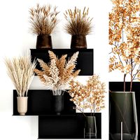 collection of bouquets of dried flowers 207