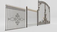 the fence is forged with gilding