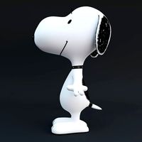 snoopy classic rigged low-poly