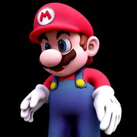 mario bros rigged low-poly