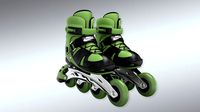 skates shoes 3d model lowpoly