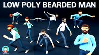 low poly bearded man
