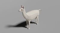 low-poly lama