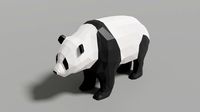 low-poly panda