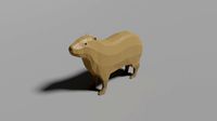 low-poly capybara