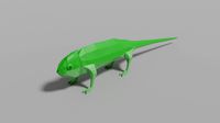 low-poly chameleon