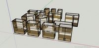 set of upper kitchen modules