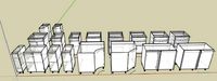 set of lower kitchen modules