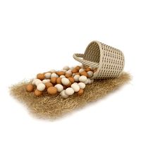 basket straw and eggs are natural