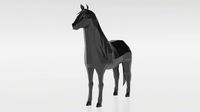 low poly horse model