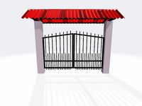 farm gate with roof