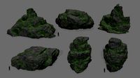 mossy rocks