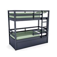 3d modern wooden bunk bed