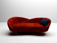 velvet double sofa