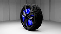 a wheel with a futuristic disk