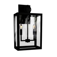 manor glass iron sconce