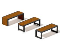 outdoor bench set