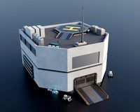 futuristic industrial building