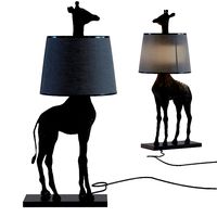 table lamp giraffe mat black