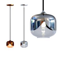 set hanging lamp golden chrome goblet