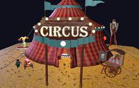 monster circus low poly low