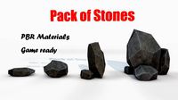 assets pack of stones game ready