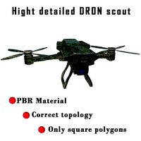 detailed military drone reconnaissance with pbr materials