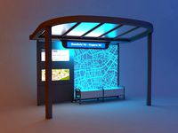 modern public transit station - bus stop