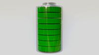 glass battery with charge divisions