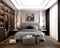 modern bedroom interior scene 3