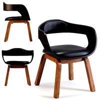 chair with armrest costa walnut
