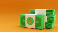 simplified model of a bundle of dollars