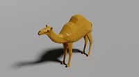 low-poly camel