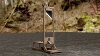 of a guillotine wooden execution tool