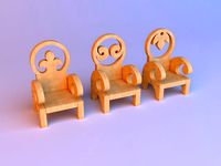 wood pattern chair