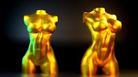 golden female torso