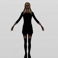 dancer girl character obj