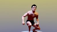 sports man 3d lowpolygon low-poly