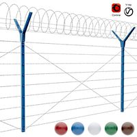fence with a spiral protective barrier
