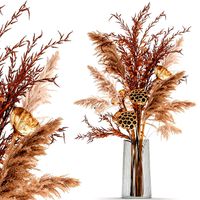 bouquet of dried flowers in a glass vase 157