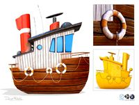 cartoon mini boat