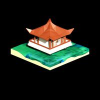 japan house low poly