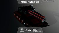 gameready sci-fi heavy tank with railgun