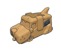 mutt cutts van flower pot
