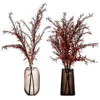 bouquet of dried flowers in a glass vase 153